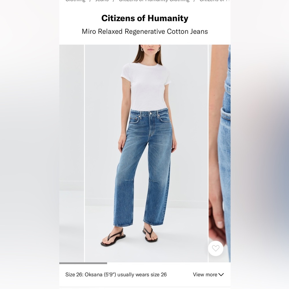 Citizens of Humanity Miro jeans Pacifica wash sz 23